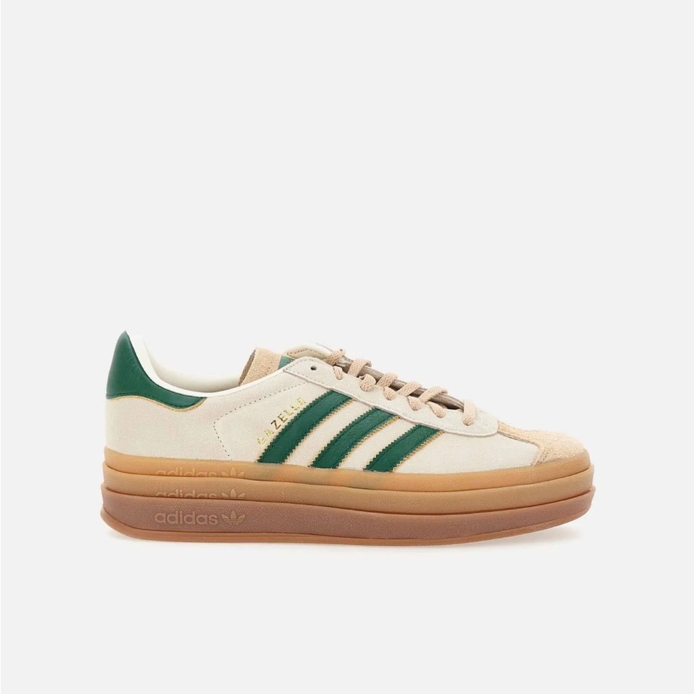 adidas Gazelle Bold Magic Beige Collegiate Green style ID7056